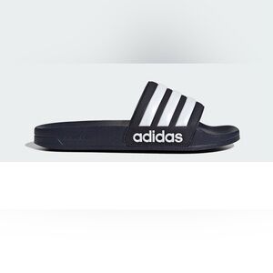 Adidas Black and White Cloudfoam Slides